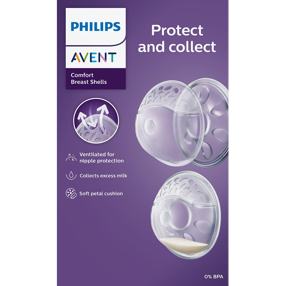 Protectie mamelon PHILIPS AVENT SCF157/02, 2 buc, marimea M, transparent 