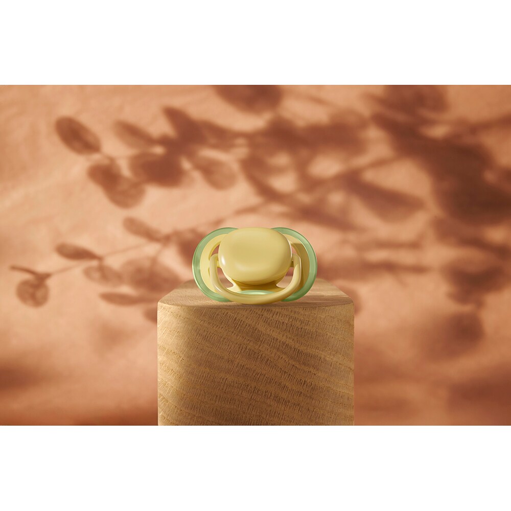 Suzeta PHILIPS AVENT Ultra Air SCF349/50, 18 luni+, 2 buc, verde-galben