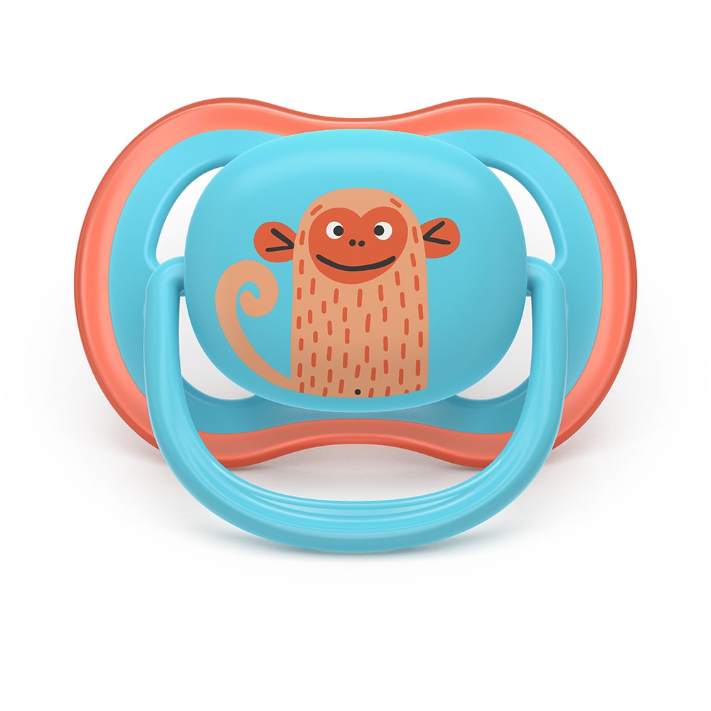 Suzeta PHILIPS AVENT Pacifier Ultra Air SCF349/58, 0 luni+, 2 buc, multicolor