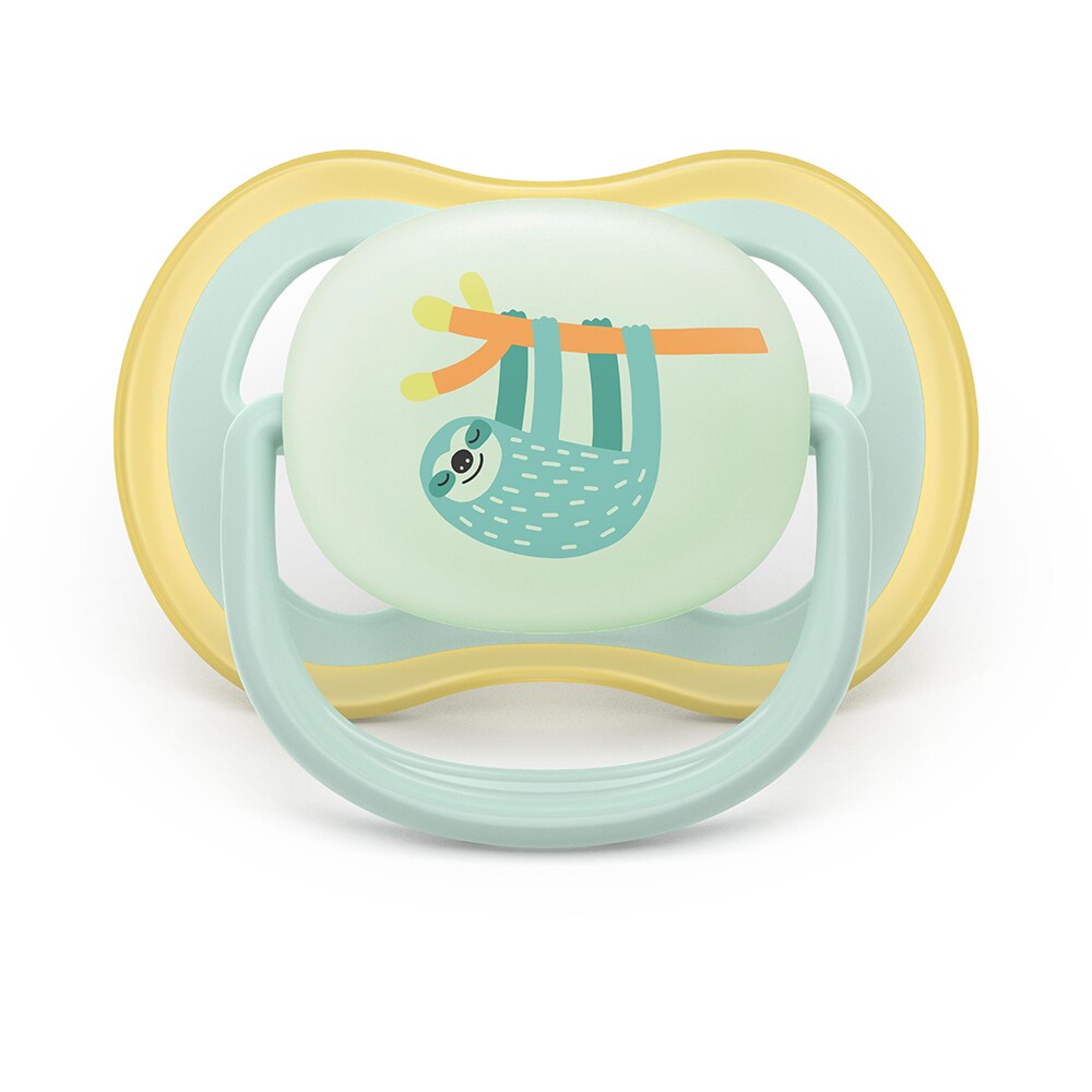 Suzeta PHILIPS AVENT Pacifier Ultra Air pentru noapte SCF376/24, 0 luni+, 2 buc, multicolor