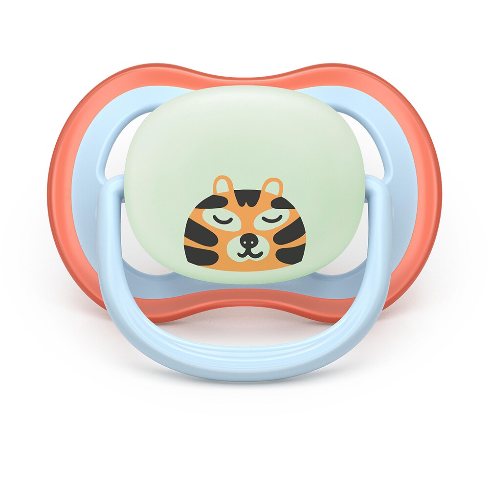 Suzeta PHILIPS AVENT Pacifier Ultra Air pentru noapte SCF376/24, 0 luni+, 2 buc, multicolor