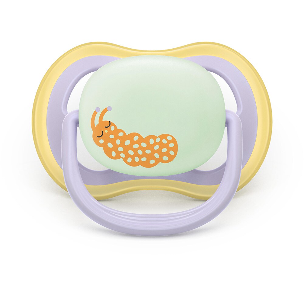 Suzeta PHILIPS AVENT Pacifier Ultra Air pentru noapte SCF376/25, 0 luni+, 2 buc, multicolor