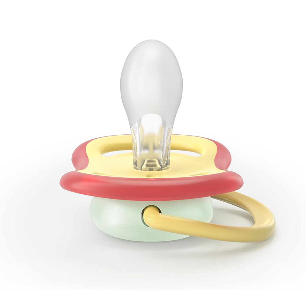 Suzeta PHILIPS AVENT Pacifier Ultra Air pentru noapte SCF376/25, 0 luni+, 2 buc, multicolor