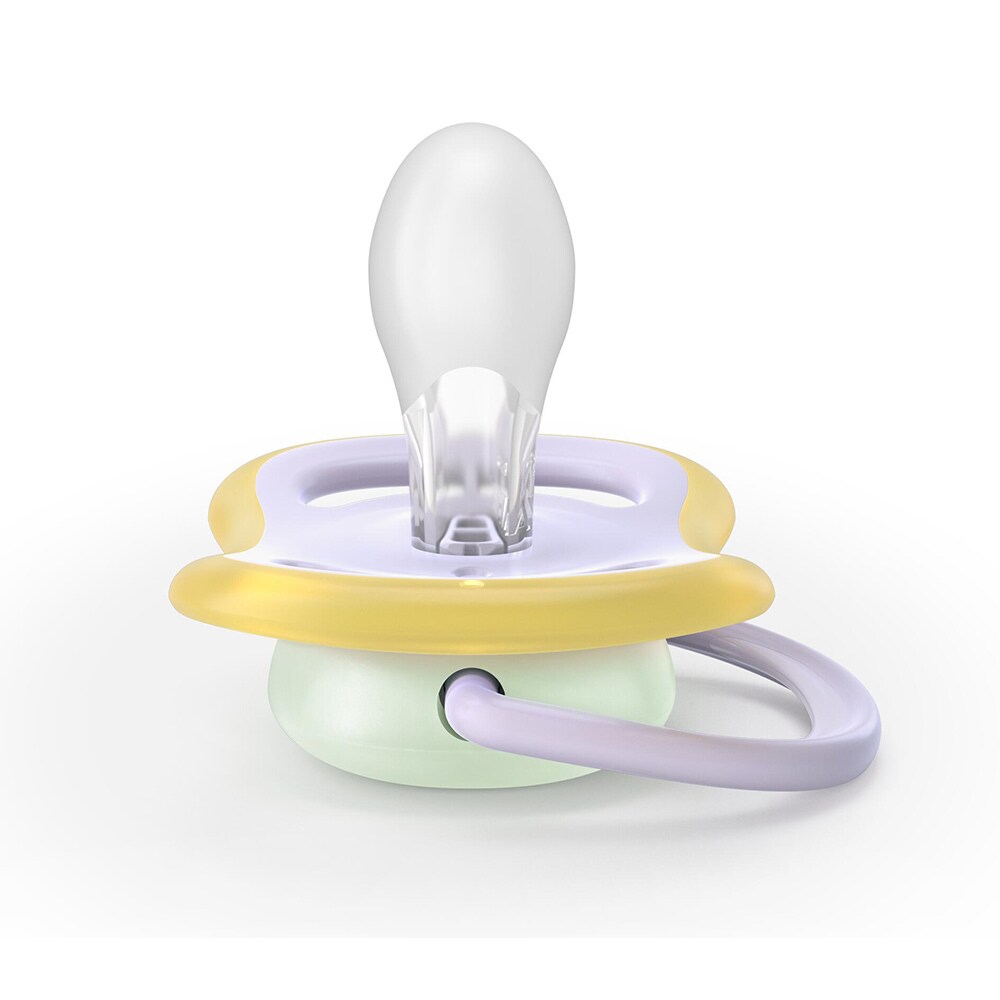 Suzeta PHILIPS AVENT Pacifier Ultra Air pentru noapte SCF376/25, 0 luni+, 2 buc, multicolor