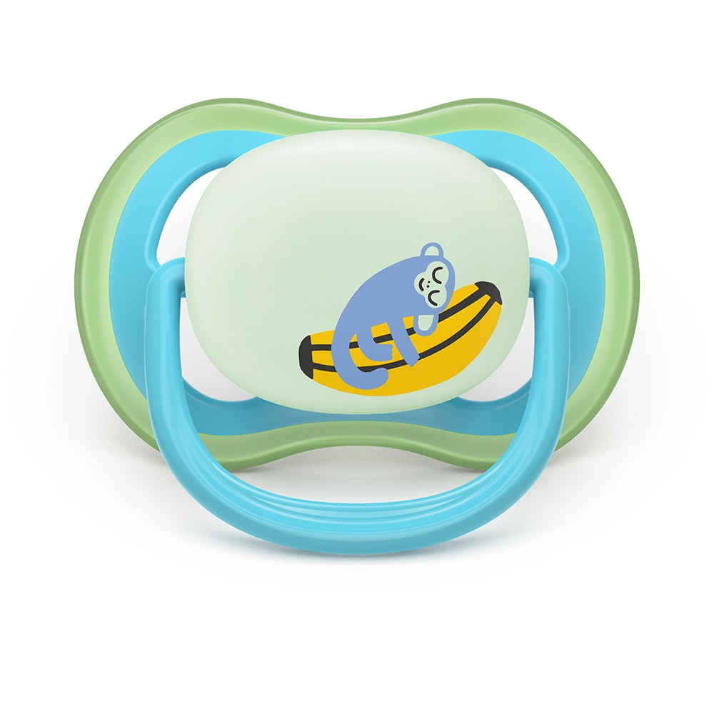 Suzeta PHILIPS AVENT Ultra Air pentru noapte SCF376/28, 6 luni+, 2 buc, multicolor