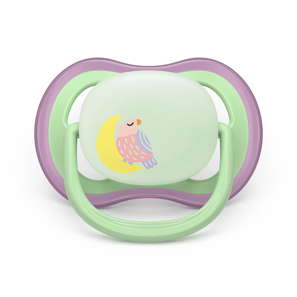 Suzeta PHILIPS AVENT Ultra Air pentru noapte SCF376/29, 6 luni+, 2 buc, multicolor