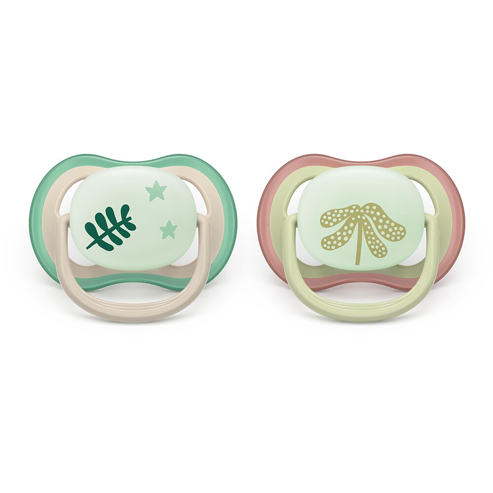 Suzeta PHILIPS AVENT Ultra Air pentru noapte SCF376/31, 6 luni+, 2 buc, multicolor