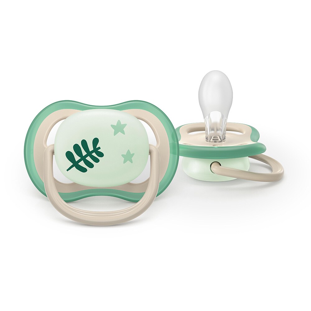 Suzeta PHILIPS AVENT Ultra Air pentru noapte SCF376/31, 6 luni+, 2 buc, multicolor