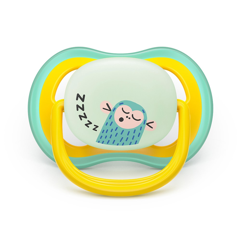 Suzeta PHILIPS AVENT Ultra Air pentru noapte SCF376/32, 18 luni+, 2 buc, multicolor