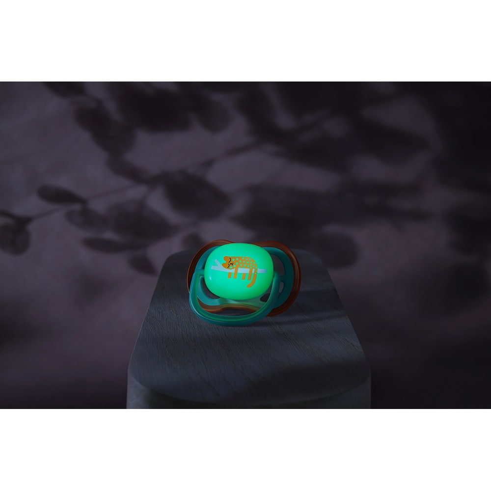 Suzeta PHILIPS AVENT Ultra Air pentru noapte SCF376/32, 18 luni+, 2 buc, multicolor