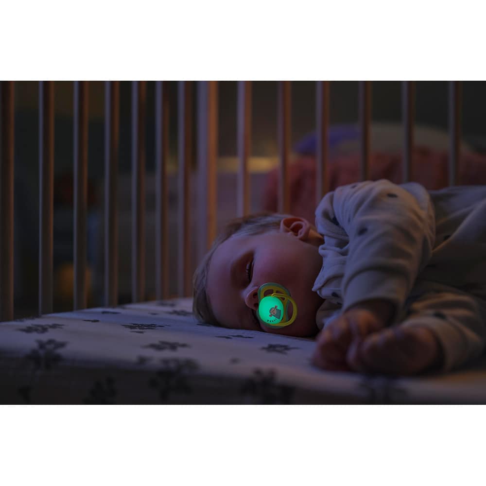 Suzeta PHILIPS AVENT Ultra Air pentru noapte SCF376/32, 18 luni+, 2 buc, multicolor