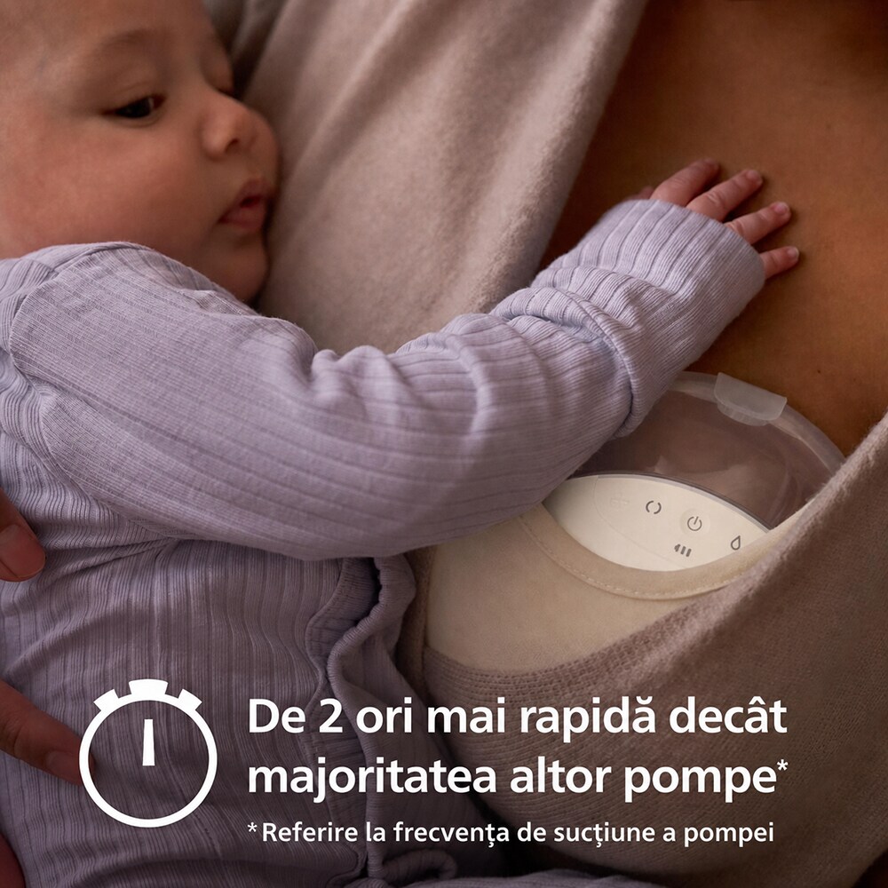 Pompa de san electrica dubla PHILIPS AVENT Natural Care SCF495/11, 160ml, bej
