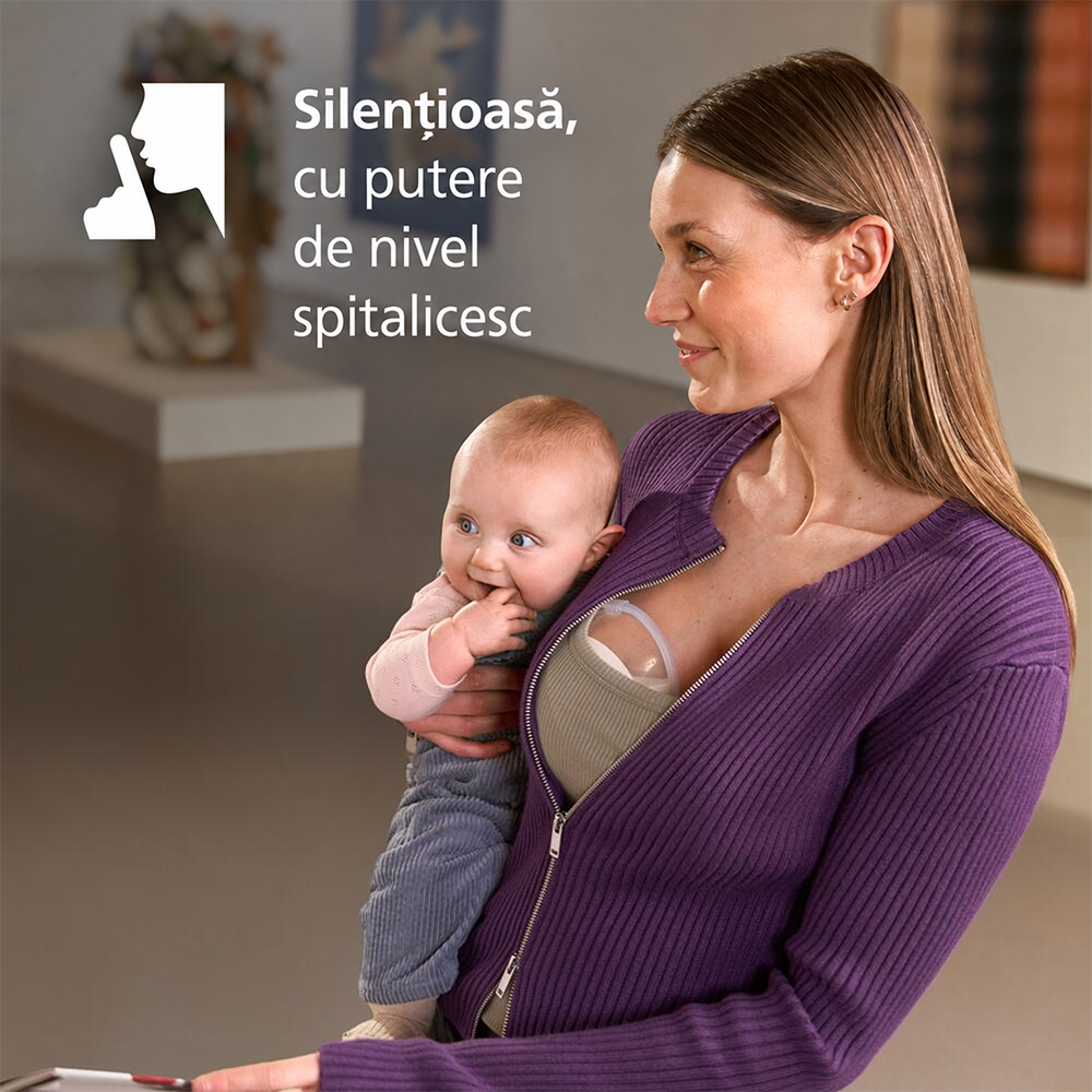 Pompa de san electrica dubla PHILIPS AVENT Natural Care SCF495/11, 160ml, bej