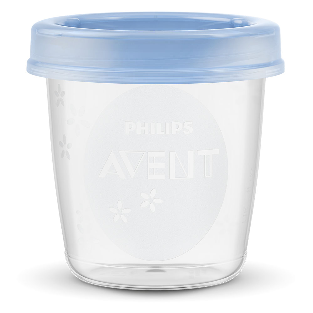 Recipiente depozitare lapte matern PHILIPS AVENT SCF618/10, bleu-transparent