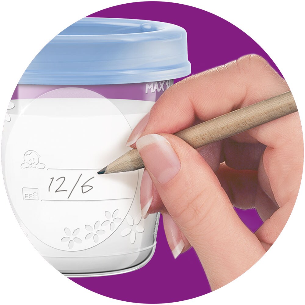 Recipiente depozitare lapte matern PHILIPS AVENT SCF618/10, bleu-transparent