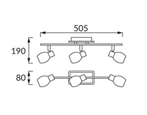 Plafoniera panterka,  E, E14  Struhm