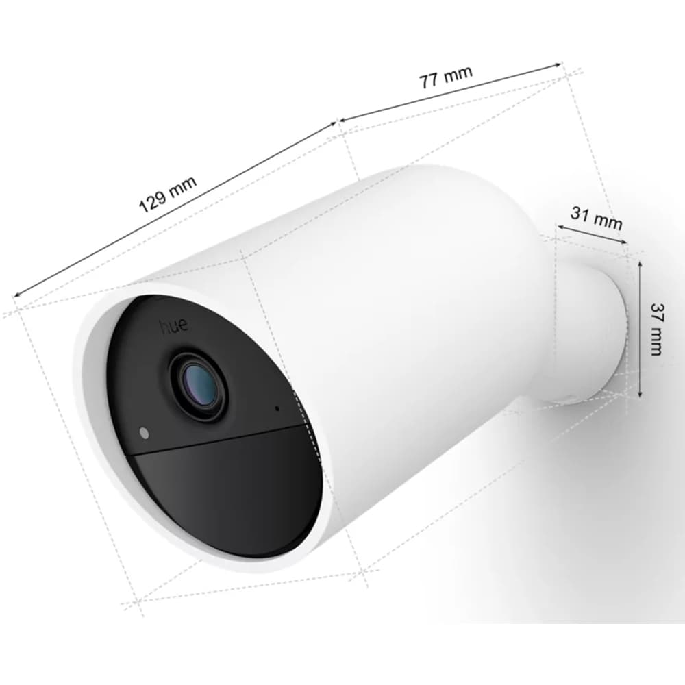 Camera IP Wireless exterior PHILIPS HUE Secure, Full HD 1080p, IR, Night vision, alb