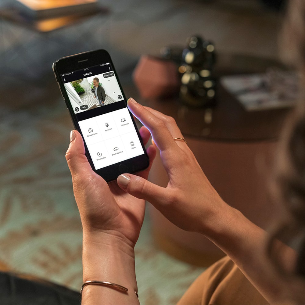 Camera IP Wireless exterior HAMA 176576, Full HD 1080p, IR, Night Vision, Alb