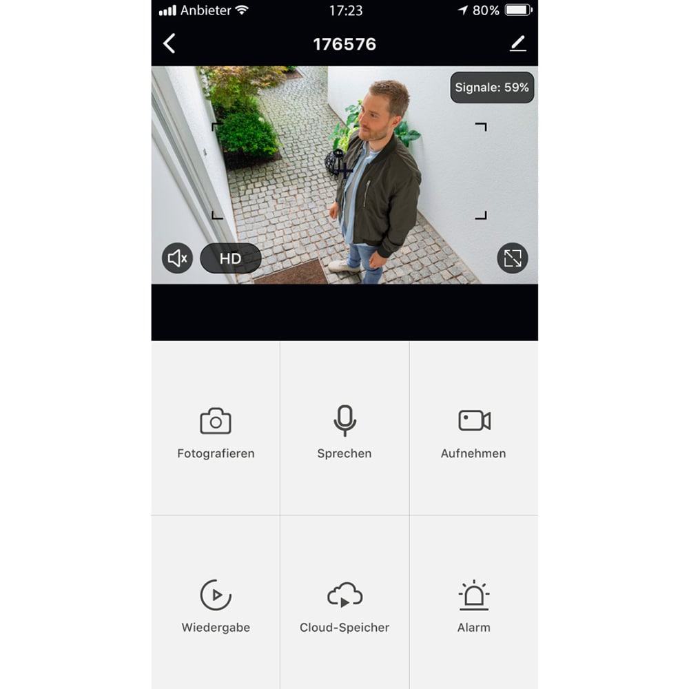 Camera IP Wireless exterior HAMA 176576, Full HD 1080p, IR, Night Vision, Alb