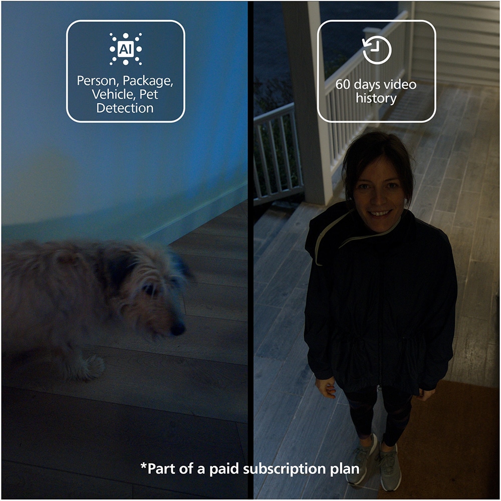 Set camera IP Wireless exterior PHILIPS HUE 8720169192317, Full HD 1080p, IR, Night vision, alb