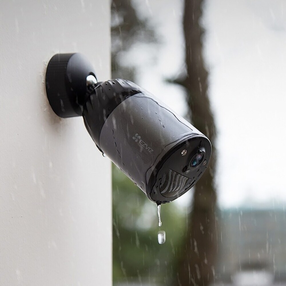 Camera IP Wireless exterior EZVIZ BC1C, QHD 1440p, IR, Night Vision, panou solar, negru