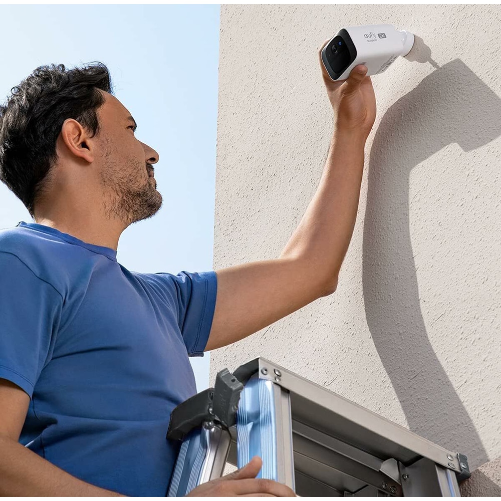 Set 2 camere IP Wireless exterior eufyCam SoloCam S220, 2K, IR, Night Vision, alb