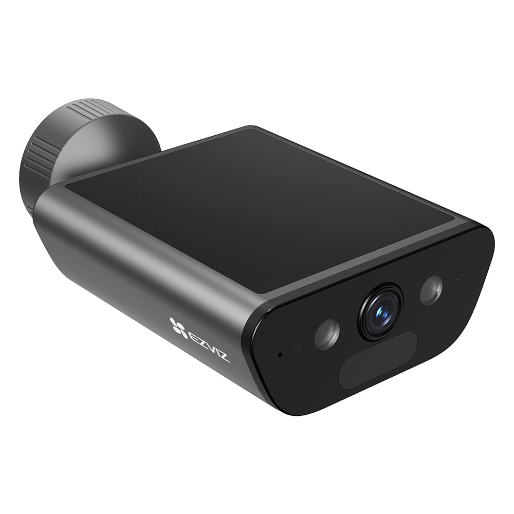 Camera IP Wireless EZVIZ EB5, 4K, IR, Night Vision, Tehnologie AOV, baterie 10400 mAh, incarcare solara, negru