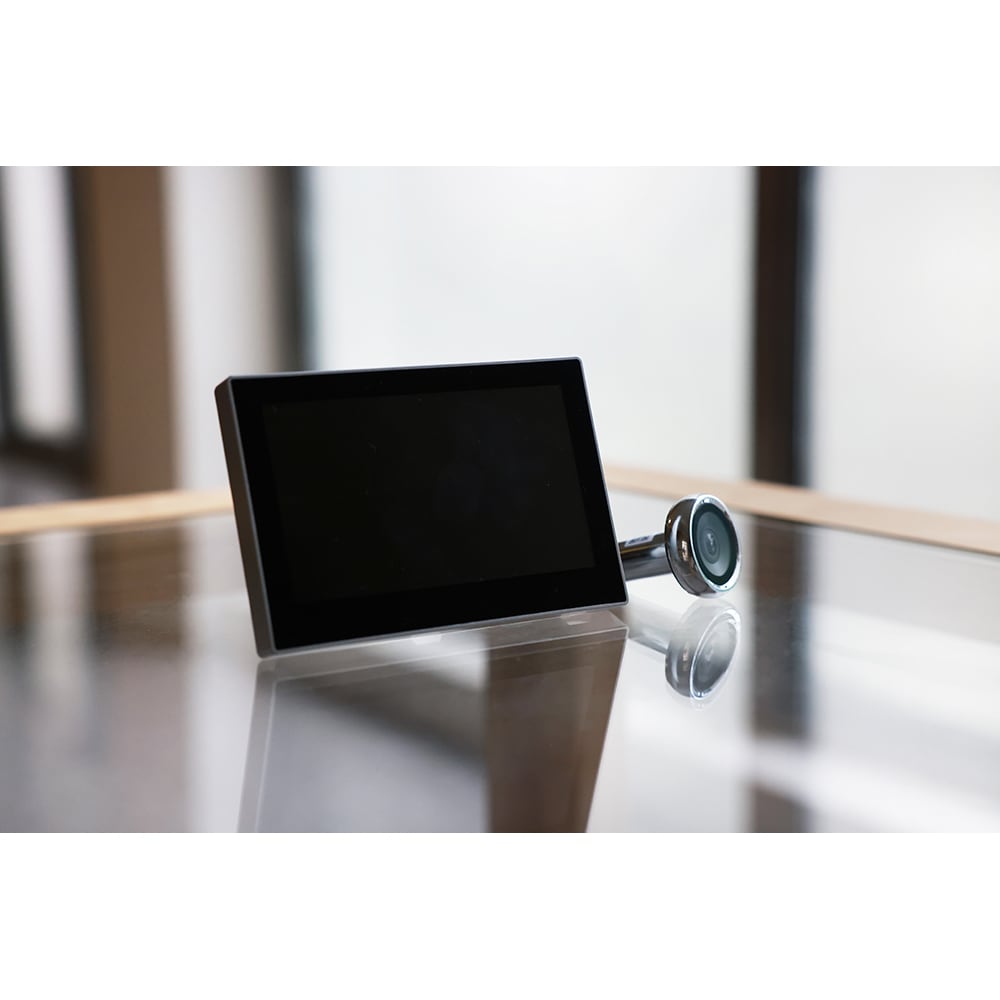 Sonerie video wireless EZVIZ HP2, 1080p, 2.200 mAh, Vedere cu unghi larg de 146, Ecran 4.3 inch, argintiu