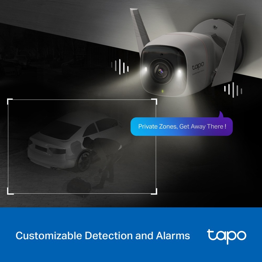 Camera IP Wireless TP-LINK TAPO C325WB, 2K QHD, Night Vision, alb