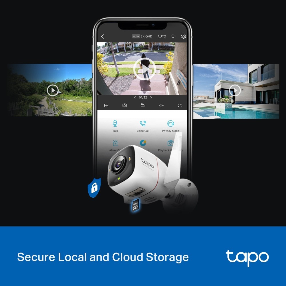 Camera IP Wireless TP-LINK TAPO C325WB, 2K QHD, Night Vision, alb