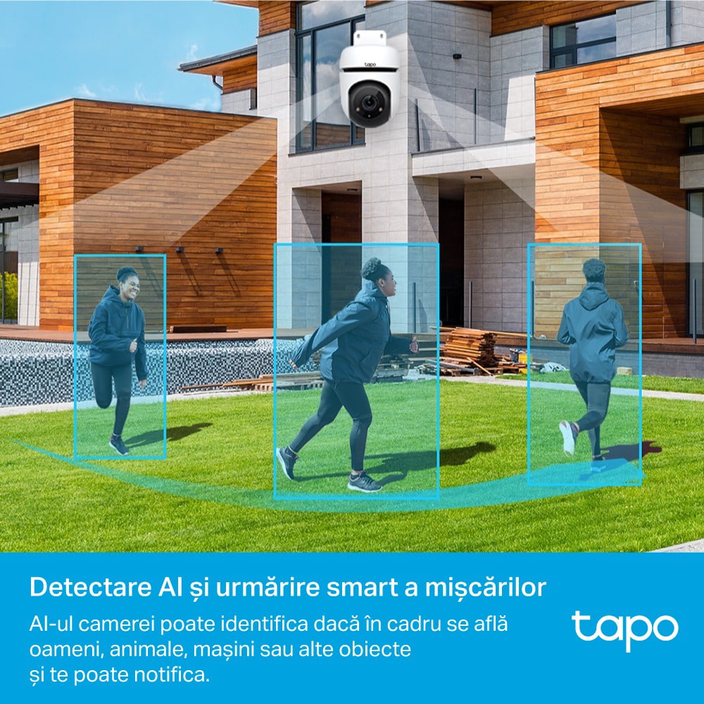 Camera IP Wireless PTZ TP-LINK Tapo C500, Full HD 1080p, IR, Night Vision, Alb
