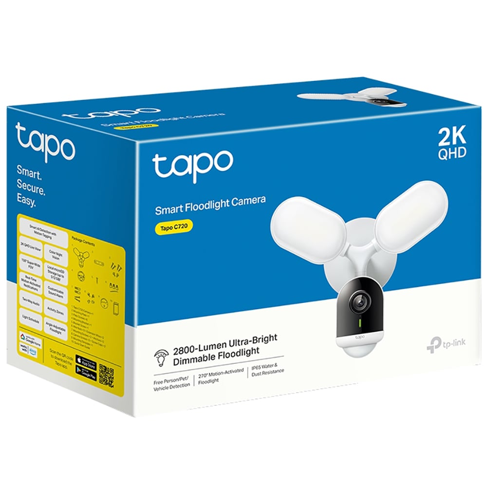 Camera IP Wireless TP-LINK Tapo C720 , 2K, 1440p, IR, Night Vision, alb