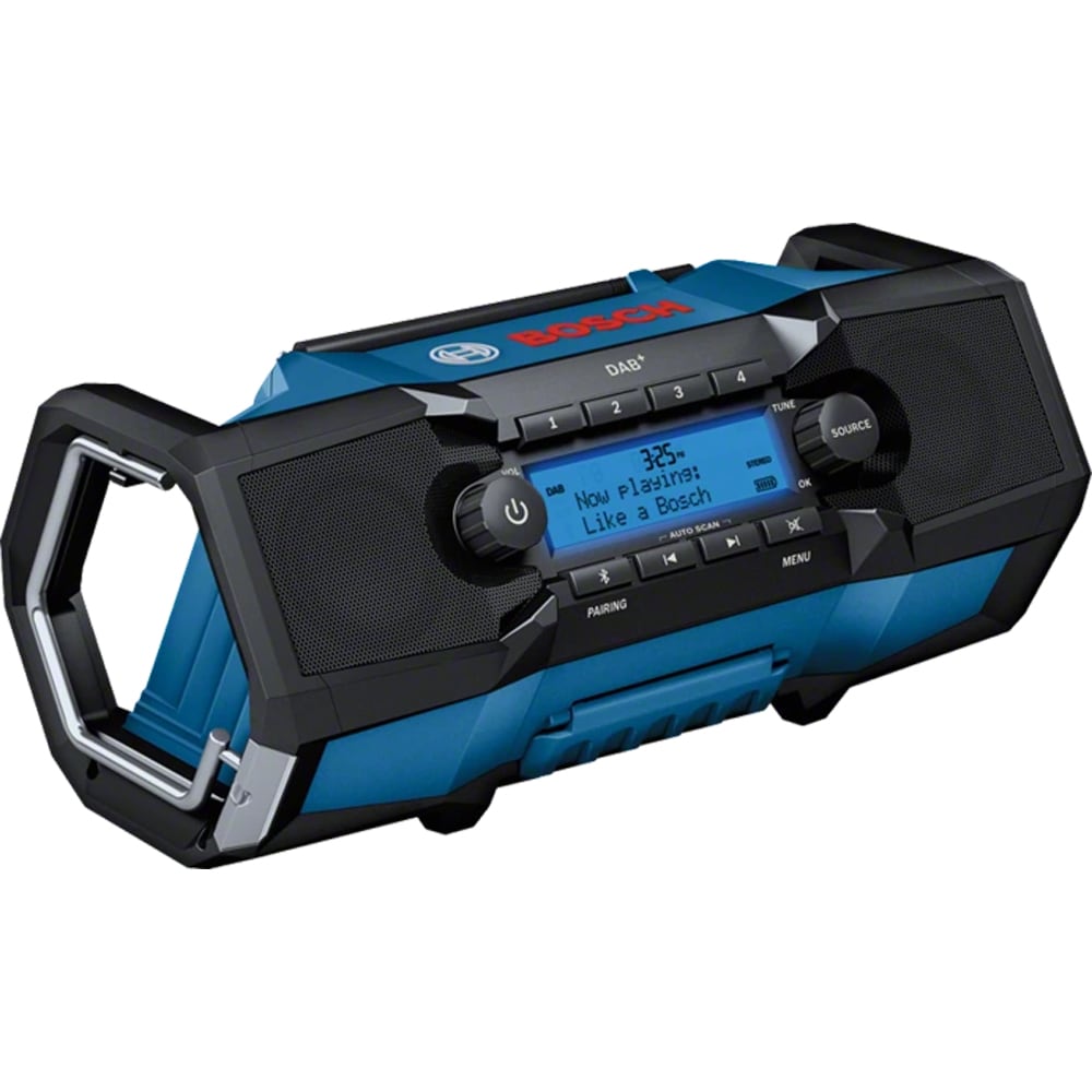 Radio portabil pentru santier Bosch Professional GPB 18V-2 SC, FM/DAB+, Bluetooth, albastru