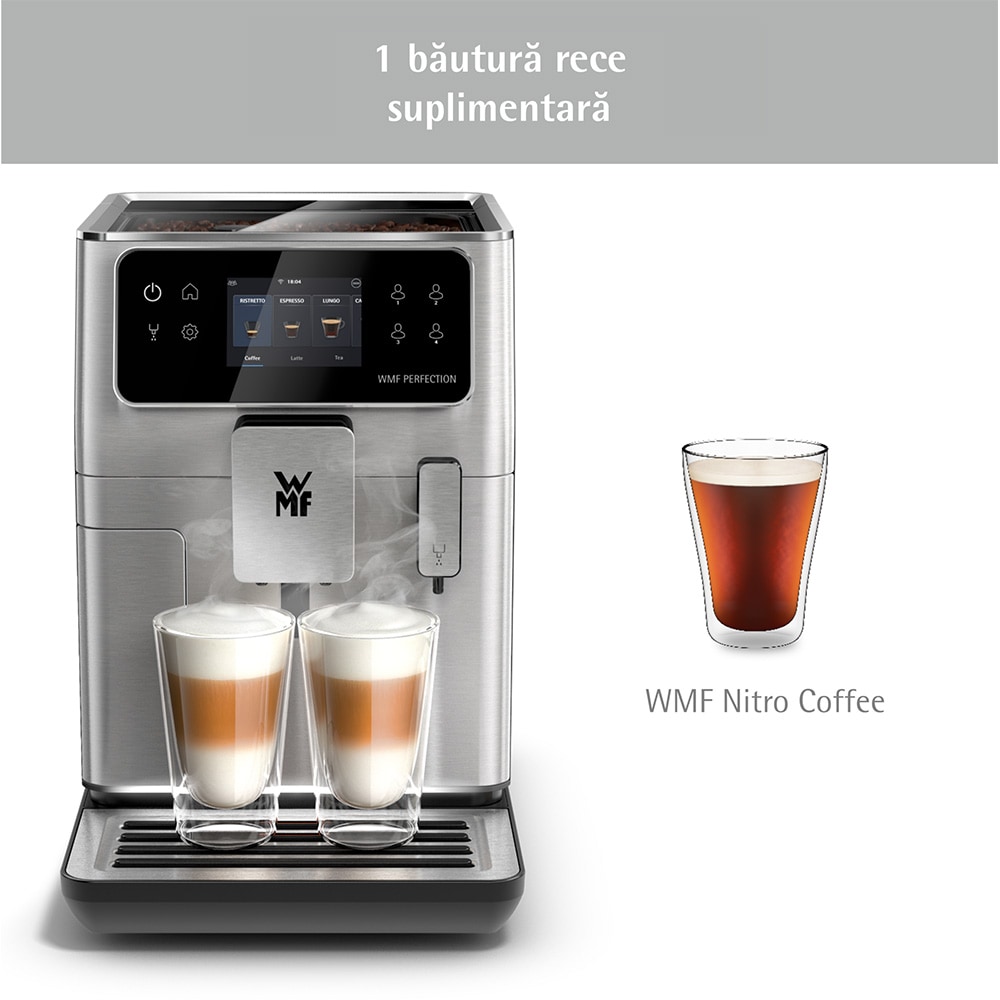 Espressor automat WMF Perfection 660 CP813D10, 3l, 1550W, 15 bar, argintiu-negru