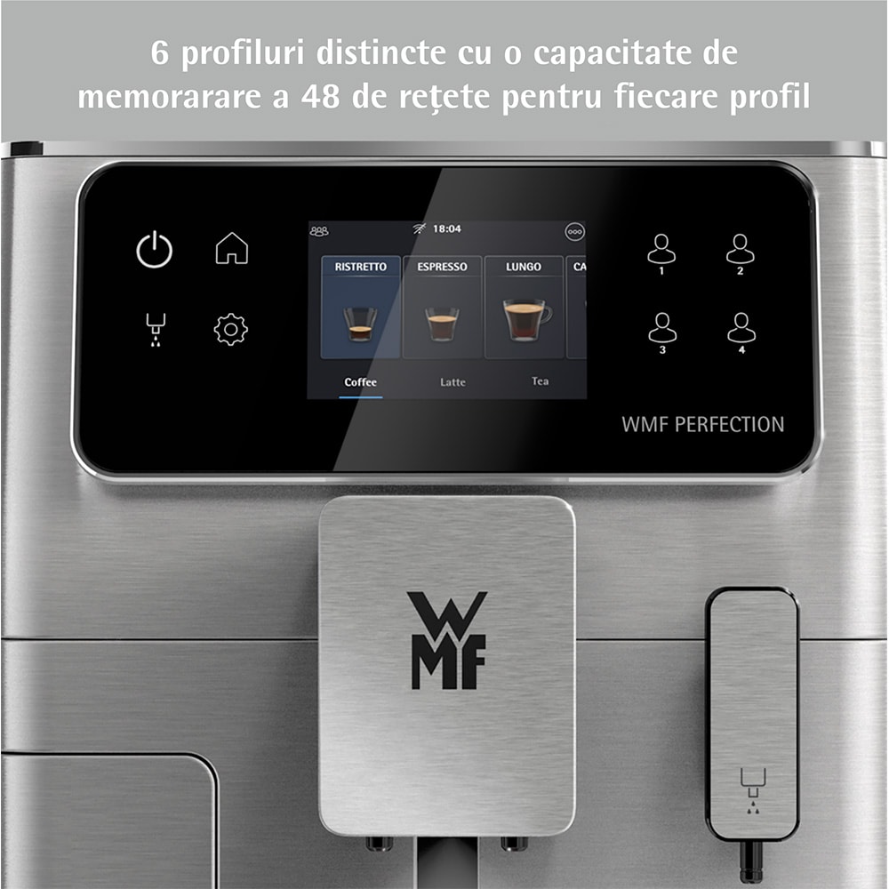 Espressor automat WMF Perfection 660 CP813D10, 3l, 1550W, 15 bar, argintiu-negru