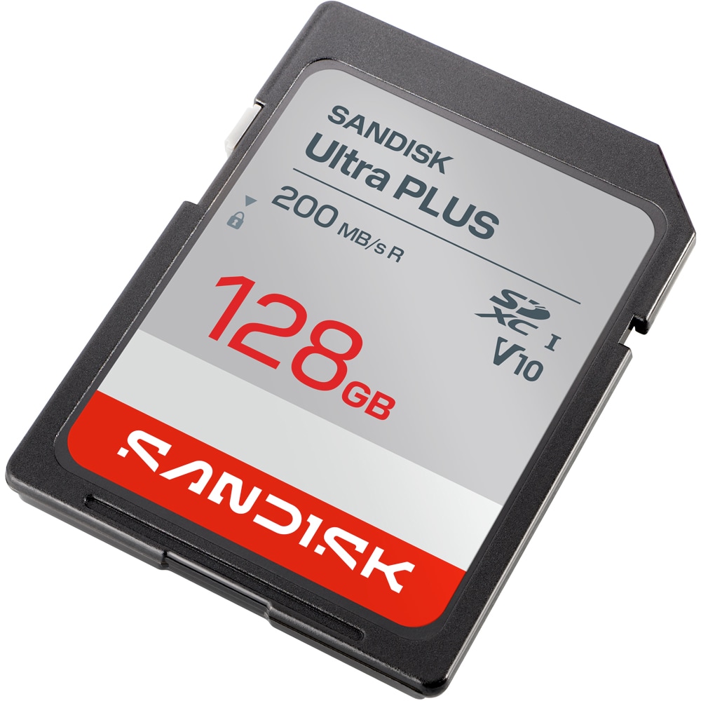 Card de memorie SANDISK SD Ultra Plus, SDXC, 128GB, 80MB/s, clasa 10