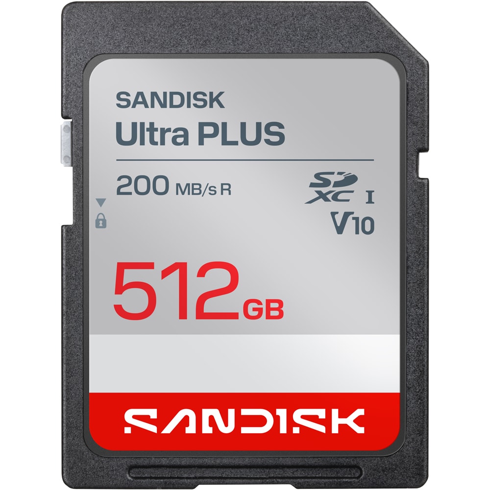 Card de memorie SANDISK SD Ultra Plus Speed Bump, SDXC, 512GB, 80MB/s, clasa 10