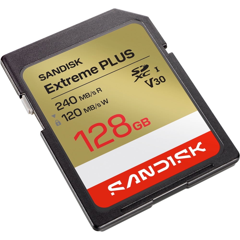 Card de memorie SANDISK Extreme Plus SD, SDXC, 128GB, 120MB/s, clasa 10