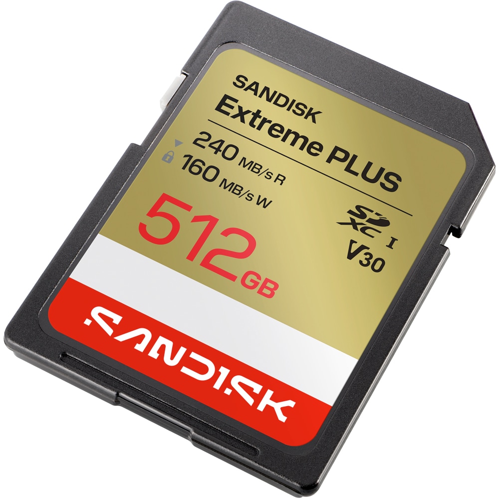 Card de memorie SANDISK Extreme Plus SD, SDXC, 512GB, 160MB/s, clasa 10