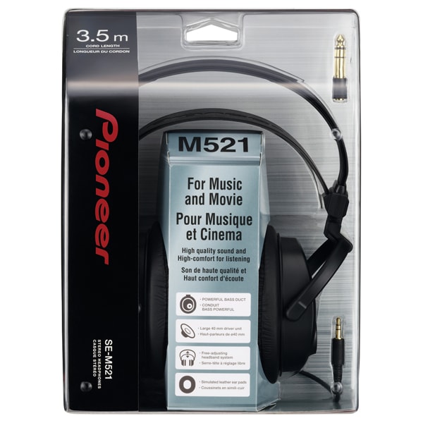Casti PIONEER SE-M521, Cu Fir, Over-Ear, negru