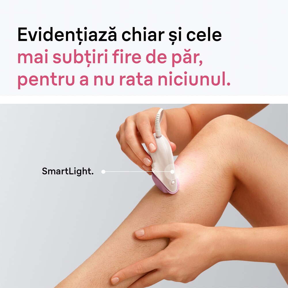 Epilator BRAUN Silk-epil 3 3033, 20 pensete, 2 viteze, alb-roz