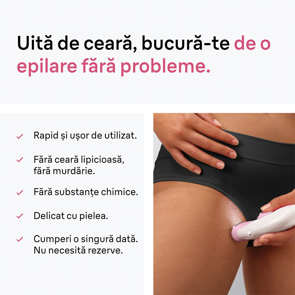 Epilator BRAUN Silk-epil 3 3033, 20 pensete, 2 viteze, alb-roz