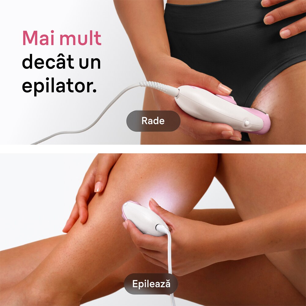 Epilator BRAUN Silk-epil 3 3033, 20 pensete, 2 viteze, alb-roz