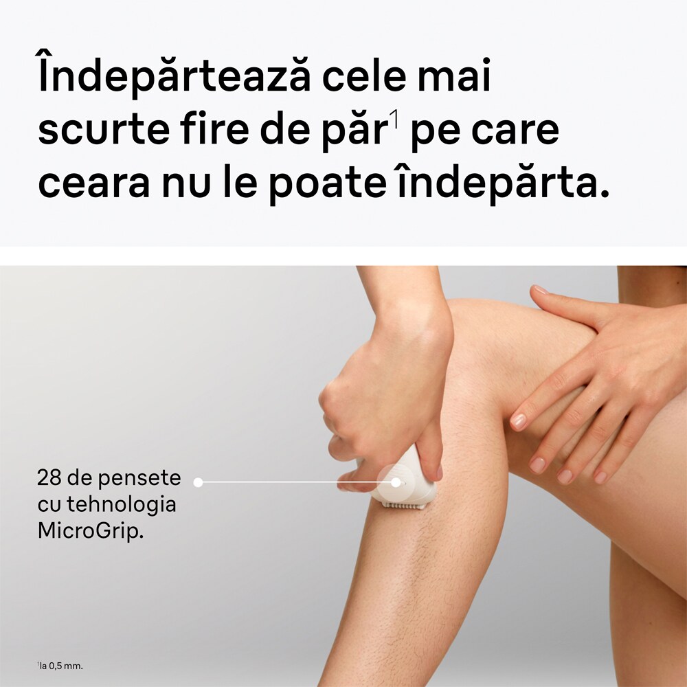 Epilator BRAUN Silk-epil 5 SE5-041, 28 pensete, 2 viteze, 4 accesorii, Wet&Dry, acumulator, alb