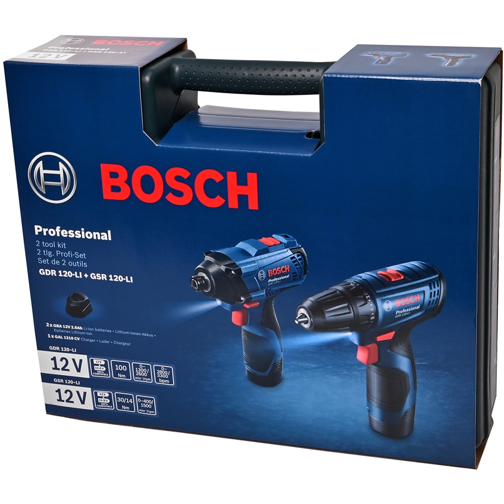 Masina de gaurit si insurubat (bormasina) BOSCH Professional GSR 120, 1500rpm, mandrina Rapida, 30nm, 2Ah