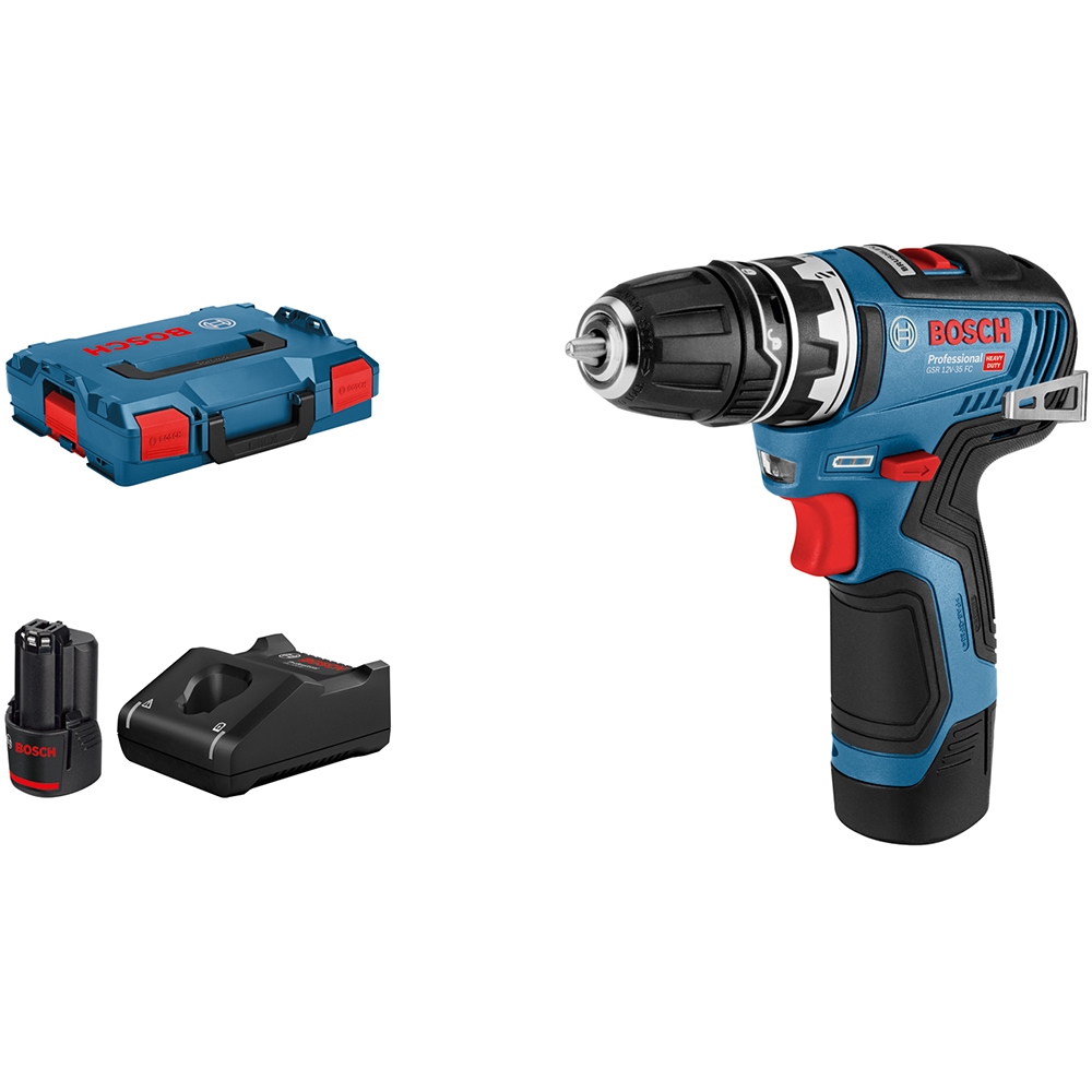 Masina de gaurit si insurubat (bormasina) BOSCH Professional GSR 12V-35, 1750rpm, mandrina Rapida, 35nm, 3Ah