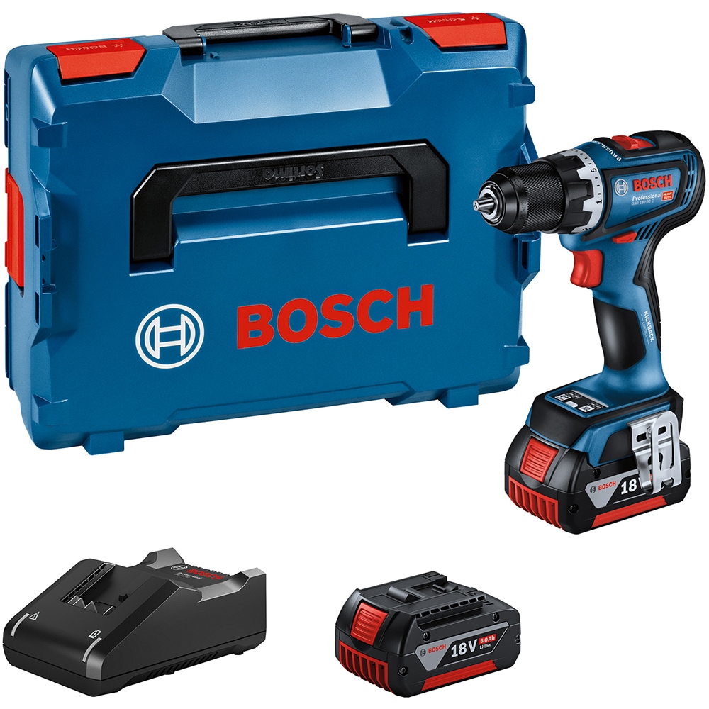 Masina de gaurit si insurubat (bormasina) BOSCH Professional GSR 18V-90 C, 1900rpm, mandrina Rapida, 64nm, 5Ah