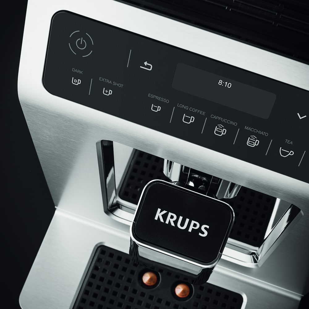 Espressor automat KRUPS Evidence EA891110, 2.3l, 1450W, 15 bar, alb-negru