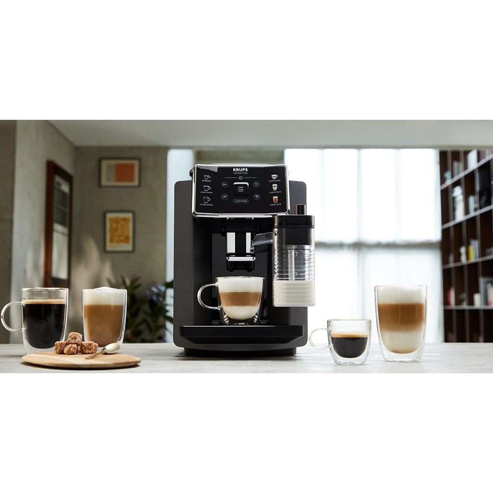 Espressor automat KRUPS Sensation Milk EA912B10, 1.7l, 1450W, 15 bar, negru