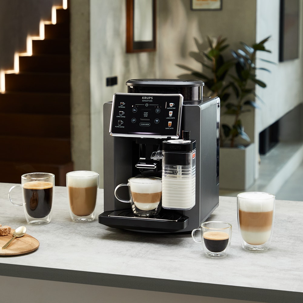 Espressor automat KRUPS Sensation Milk EA912B10, 1.7l, 1450W, 15 bar, negru